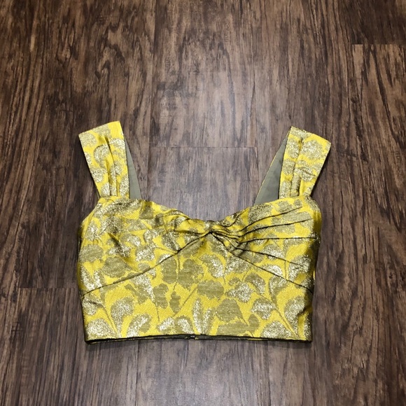 Prada Cropped Metallic Brocade Top - Picture 5 of 8